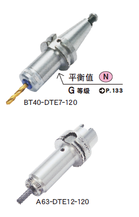 超彈性筒夾刀柄E型(DTE)